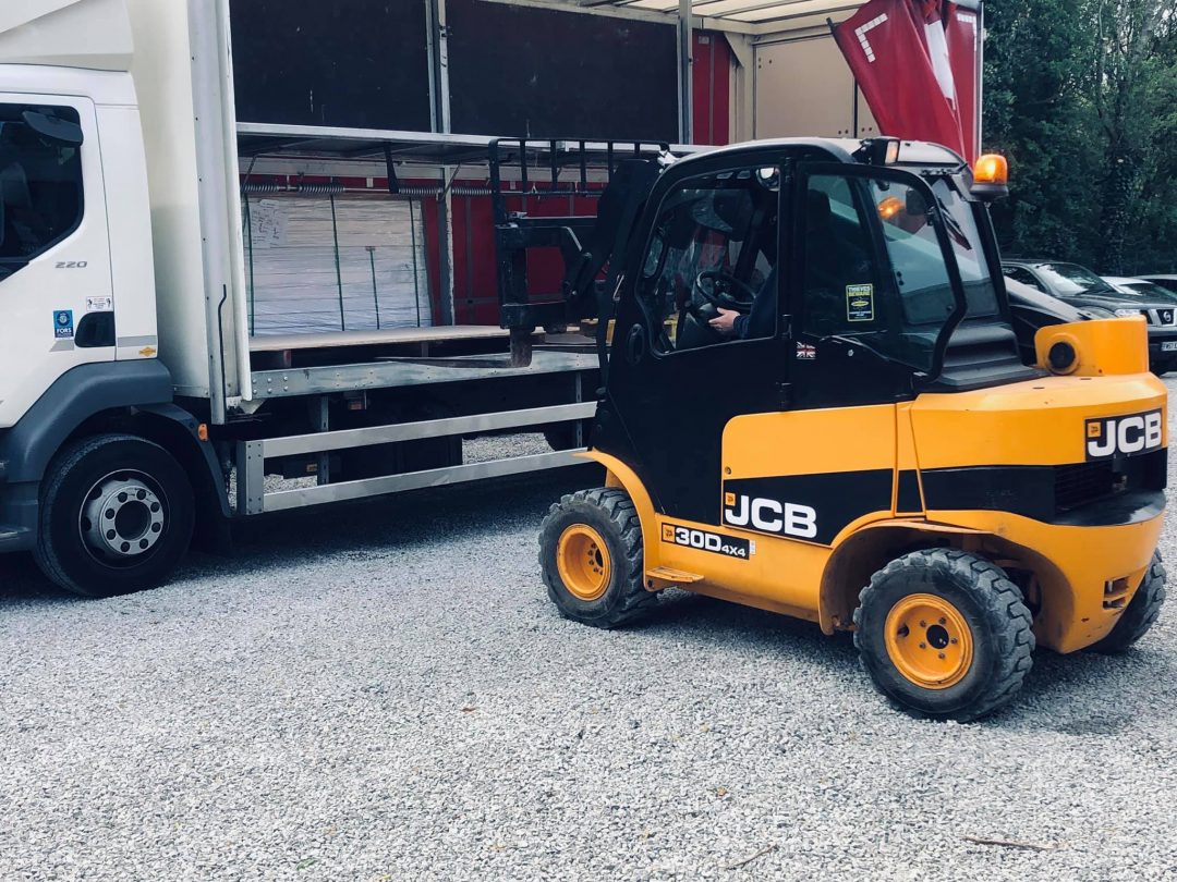 Forklift training in progress